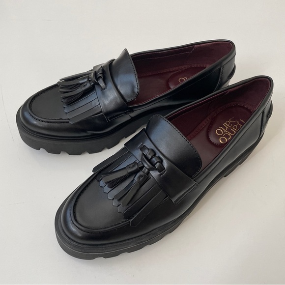 Franco Sarto Women’s Bersa Slip On Loafer in Black Leather with Tassel, Size 6.5 - Picture 6 of 15